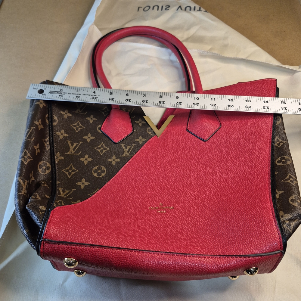 Louis Vuitton Red and Monogram Leather Purse - Picture 14 of 16